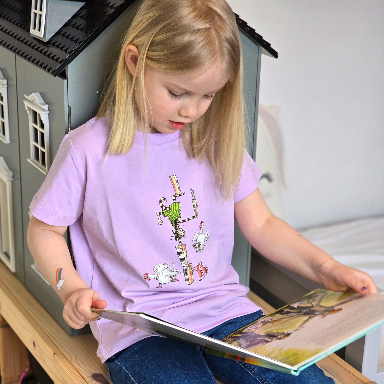 Pettersson und Findus T-Shirt Lila