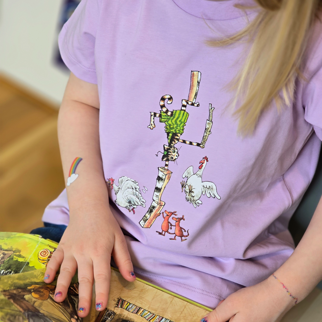 Pettersson und Findus T-Shirt Lila