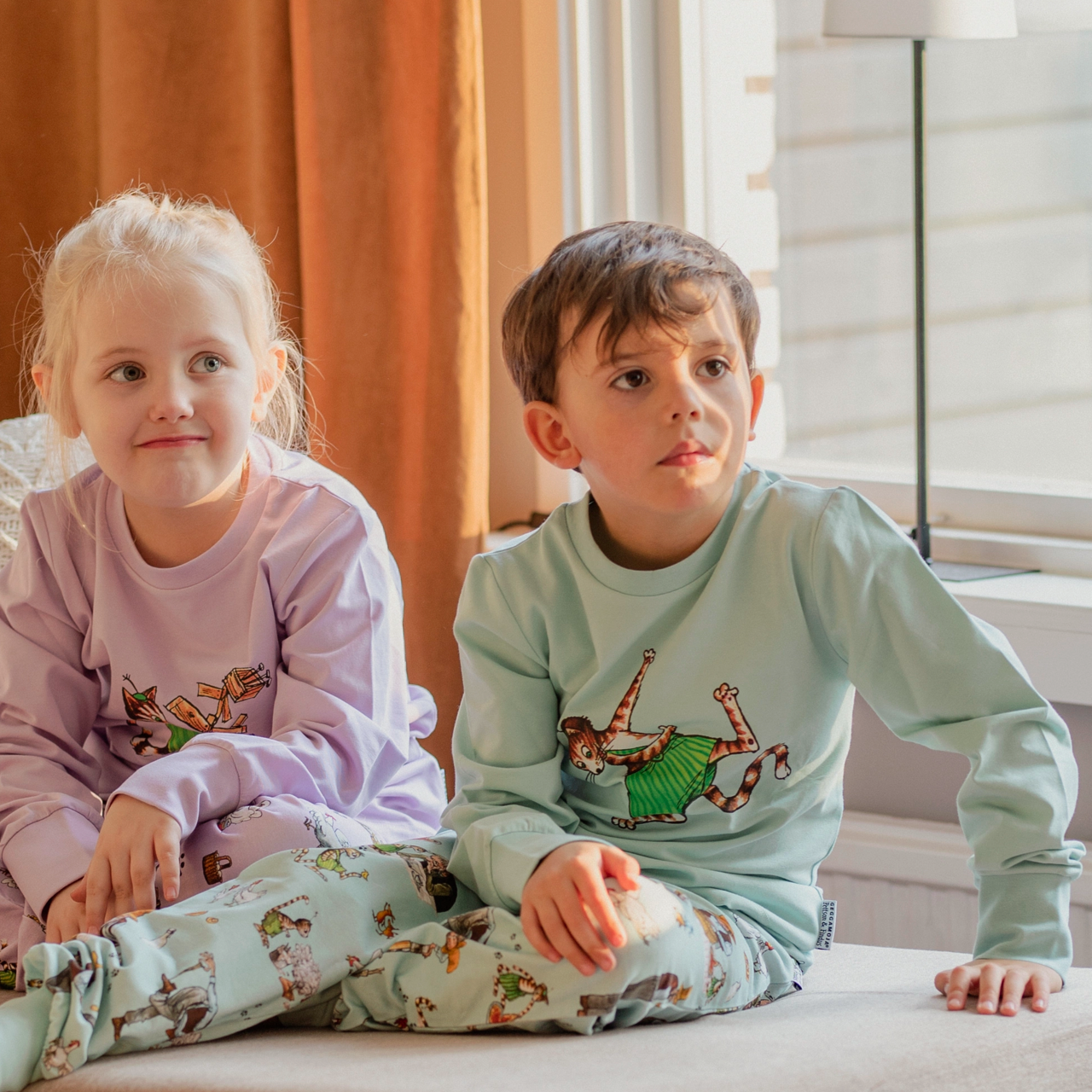 Pettersson und Findus Zweiteiliger Pyjama Mint 86/92