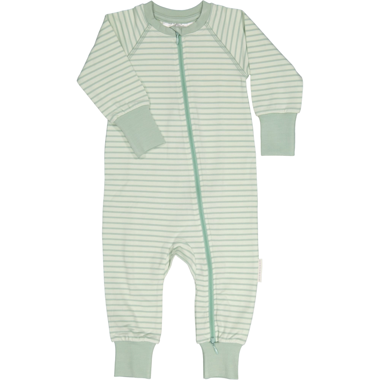 Tvåvägs-zip Pyjamas Bambu Classic Ljusgrön/Grön 110/116