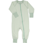 Tvåvägs-zip Pyjamas Bambu Classic Ljusgrön/Grön 110/116