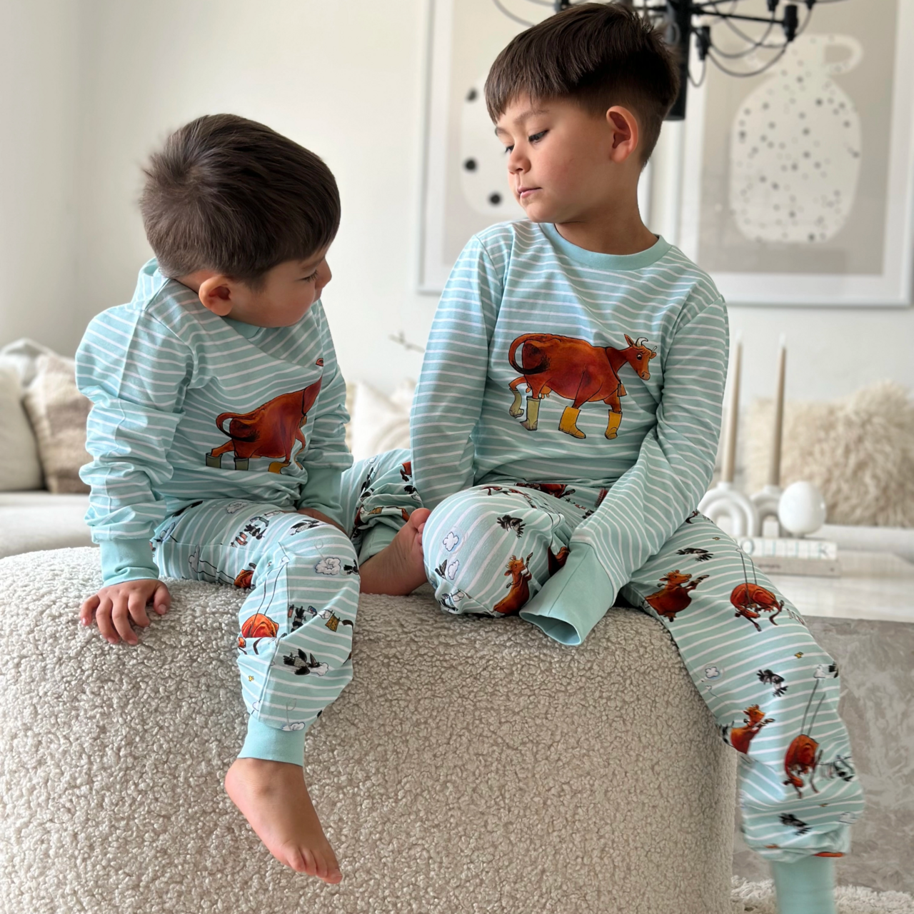 Mama Muh Zweiteiliger Pyjama Mint 74/80