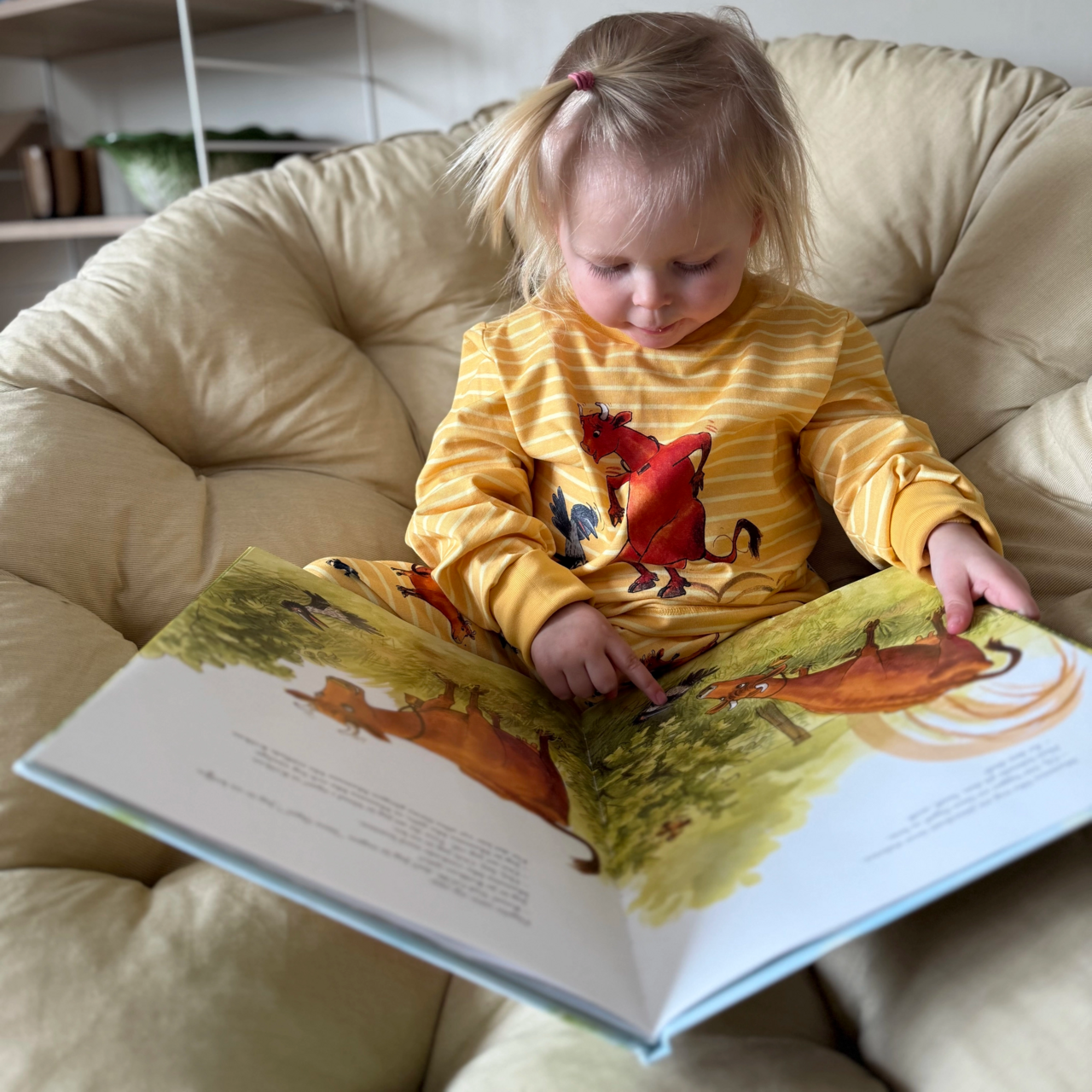 Tvådelad Pyjamas Mamma Mu och Kråkan Gul/Vit