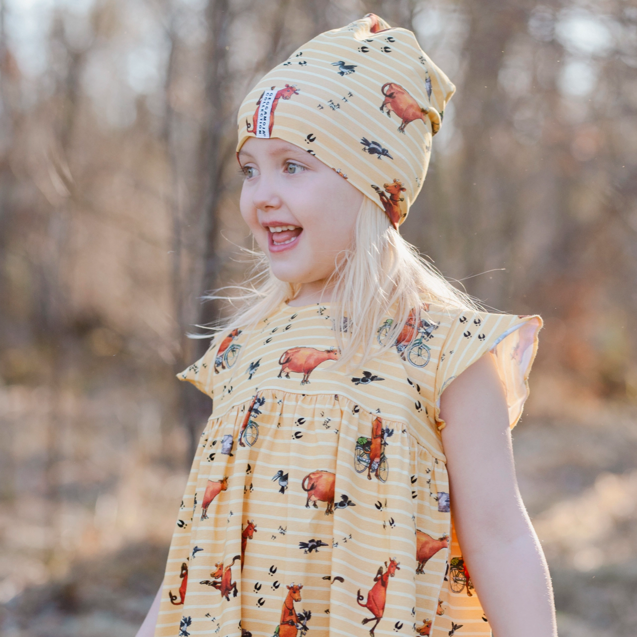 Mamma Muu ja Varese Müts Kollane XXS 6-12 m