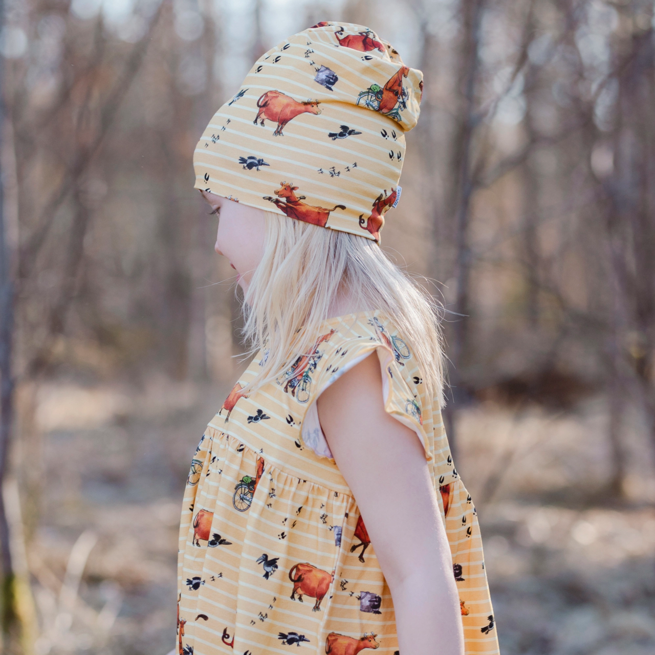 Mamma Muu ja Varese Müts Kollane XXS 6-12 m