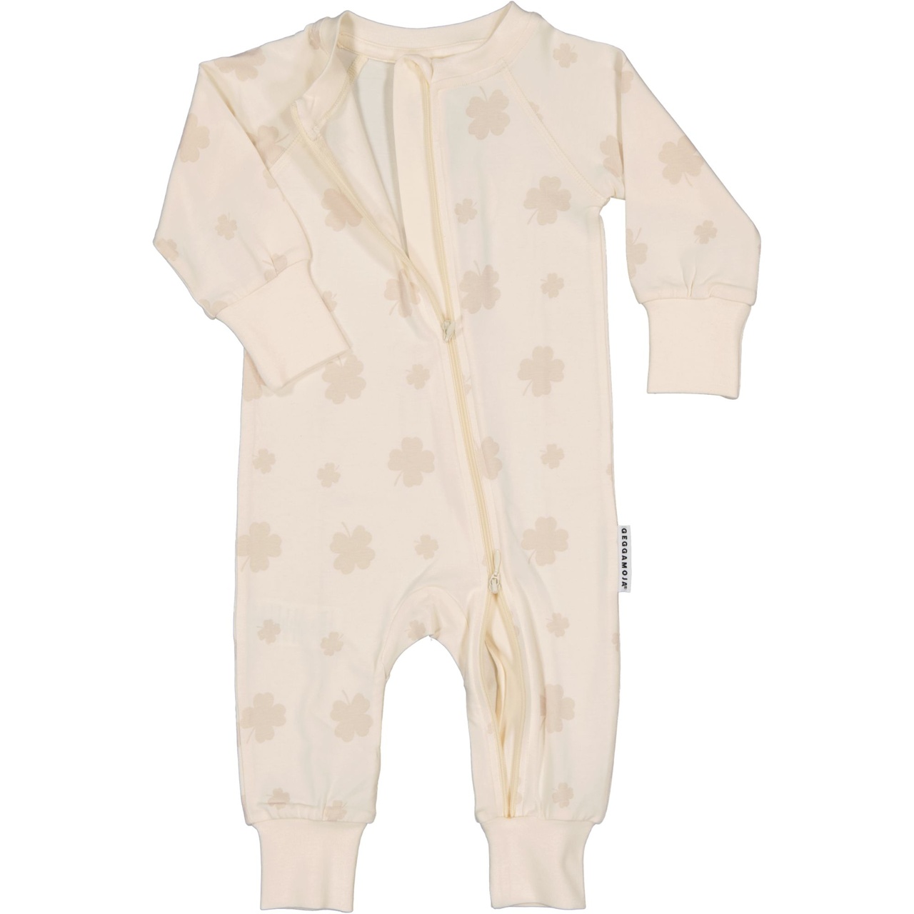 Bamboo two way zip pyjamas Beige clover 62/68