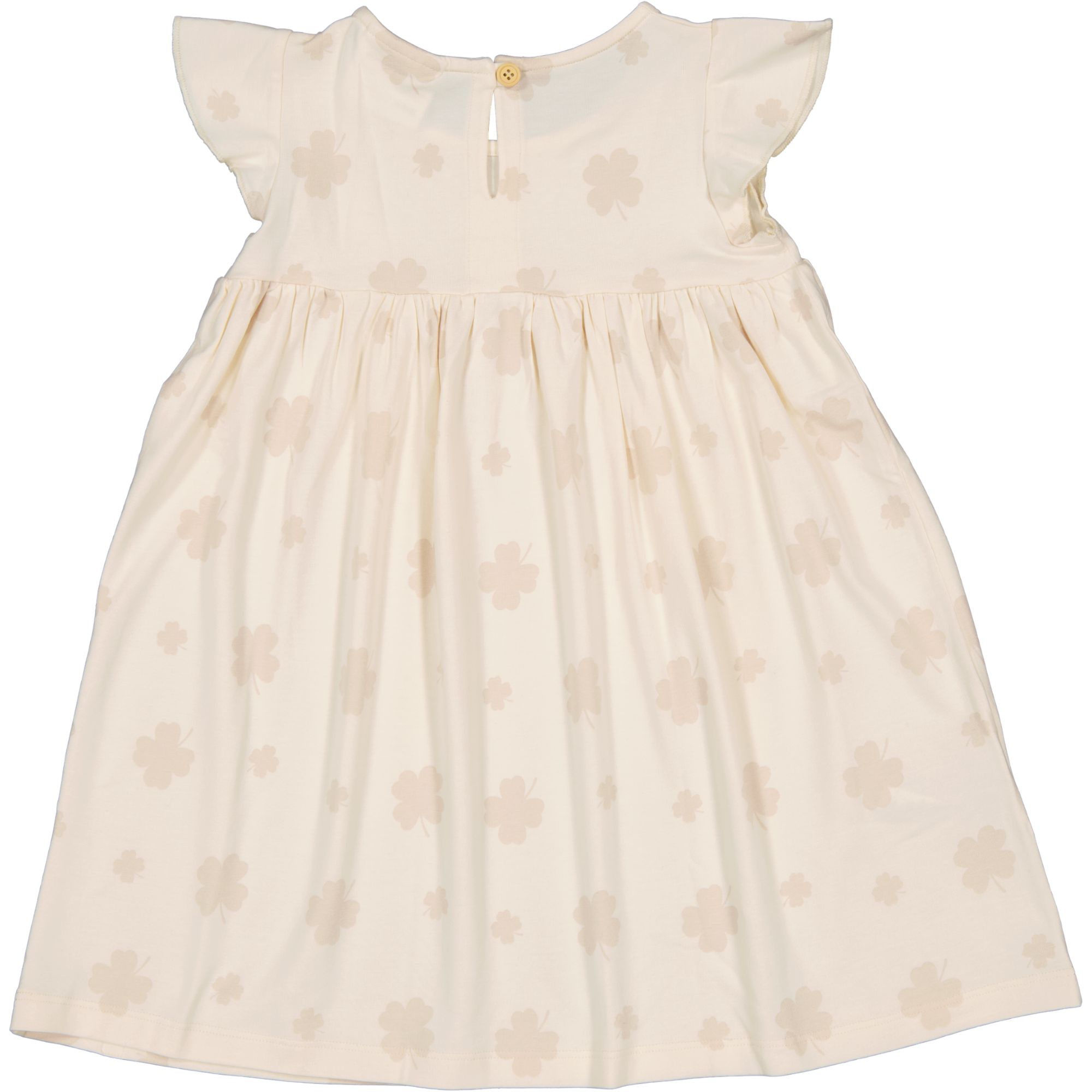 Volangklänning Bambu Klöver Beige