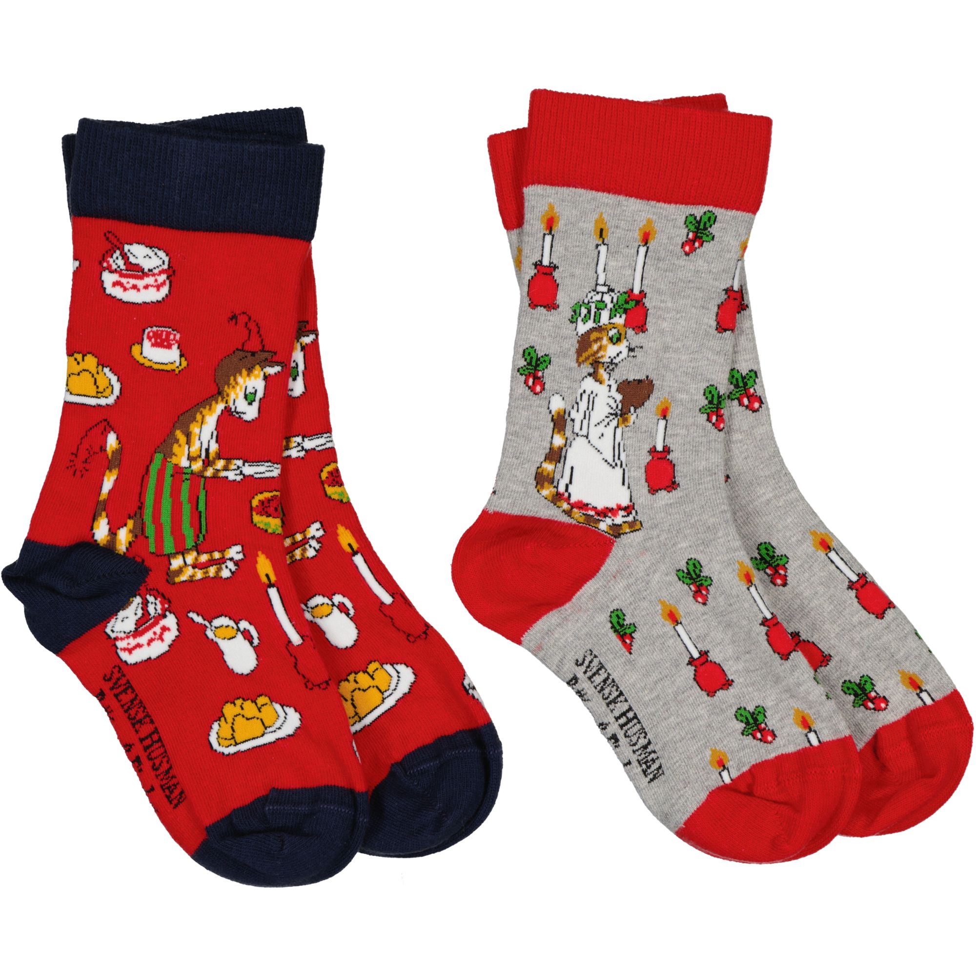 Strumpor tvåpack Pettson och Findus Jul