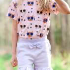 T-shirt Bambu Cool Cats Rosa