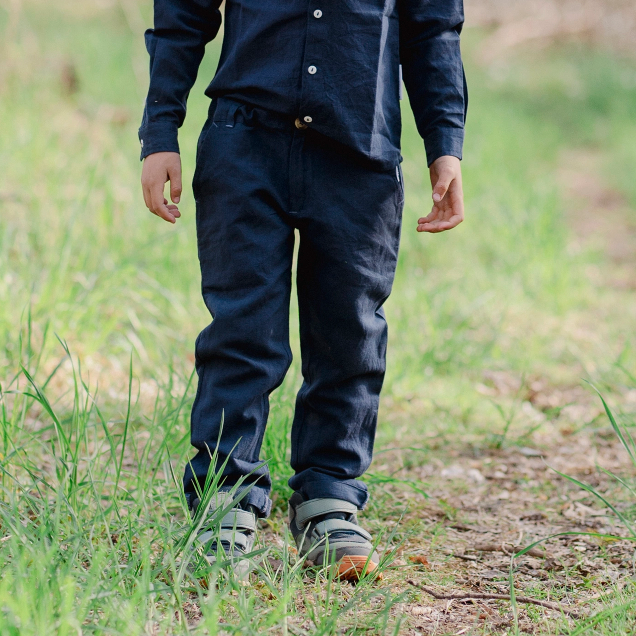Linen pants Navy  98/104