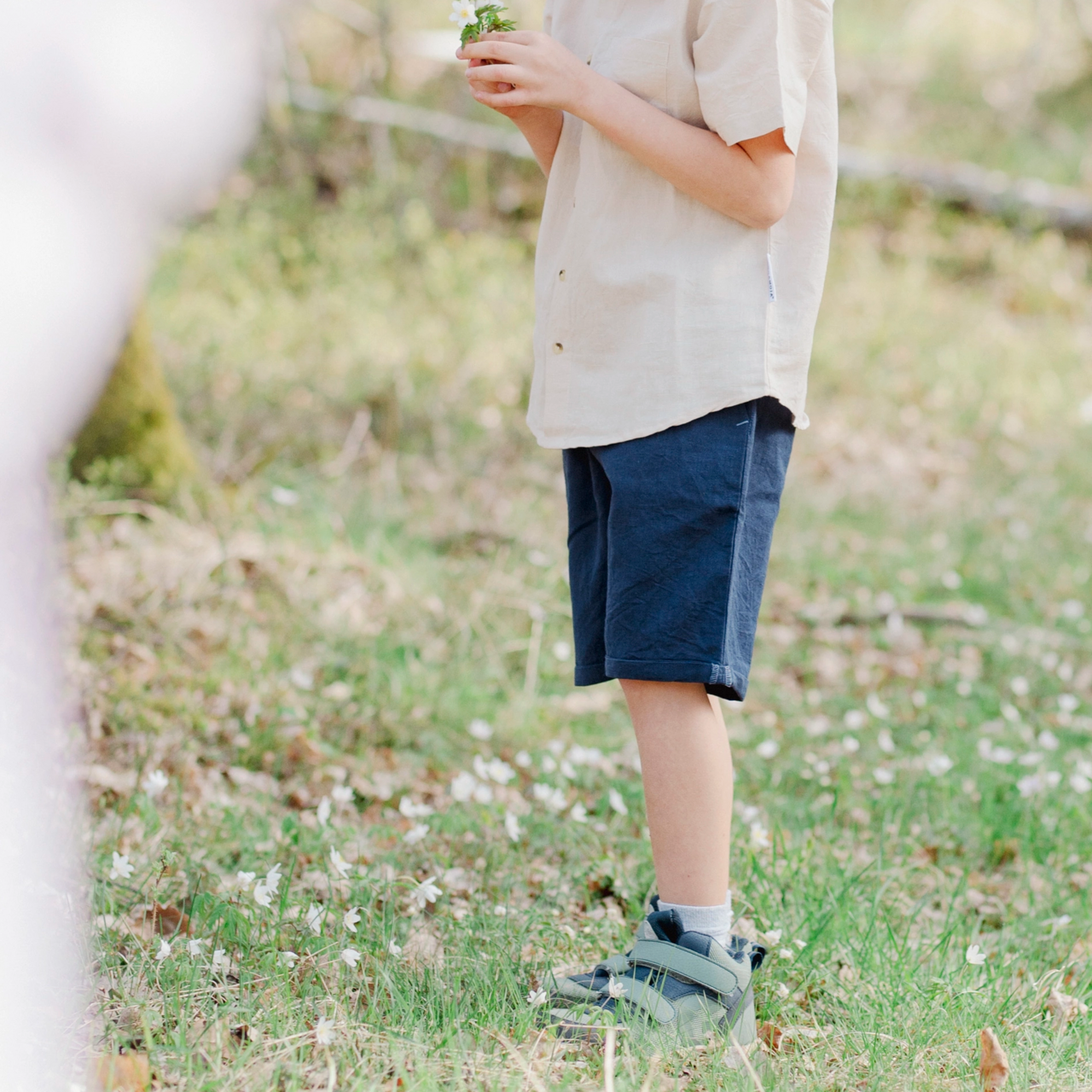 Linen shorts Navy  146/152