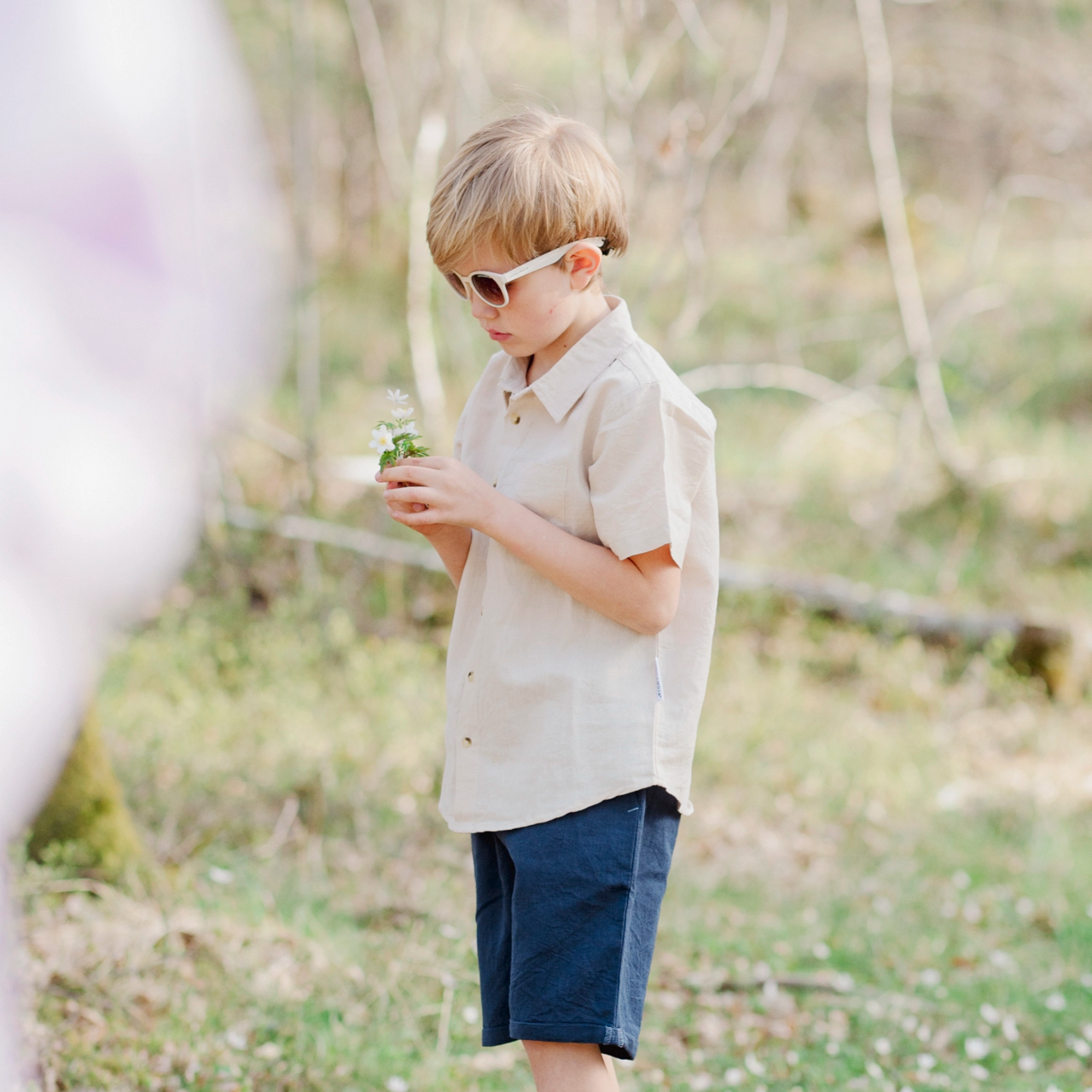Linen shirt S.S Nature  146/152