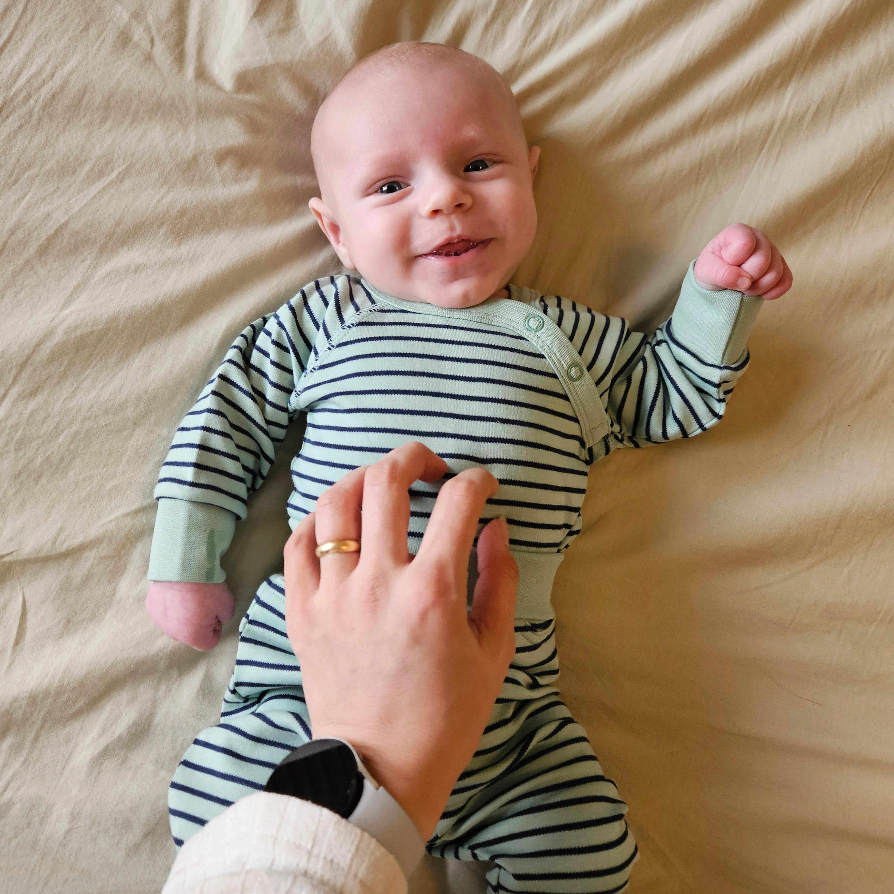 Body lång arm Grön/Navy