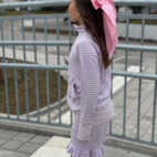 Zip sweater Purple str  98/104