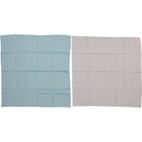 2-pack Muslin blankets Dark mint/grey