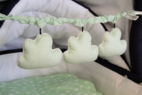Stroller toy cloud Mint/white