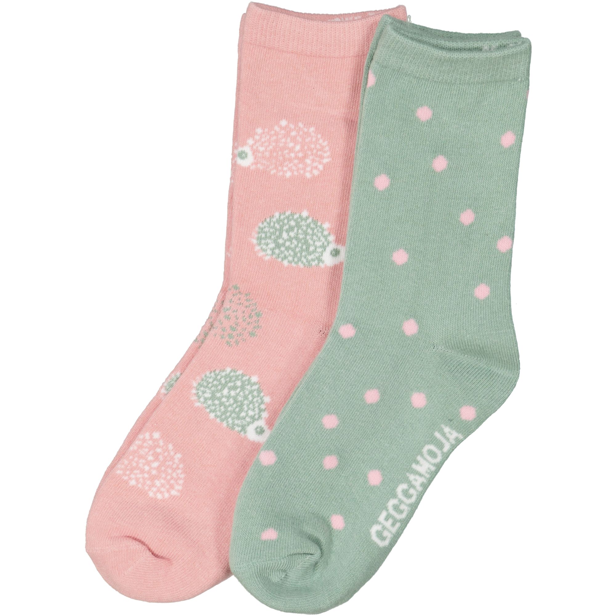 2-pack socks Pink hedgehog