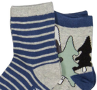 2-pack anti slip socks Grey forest