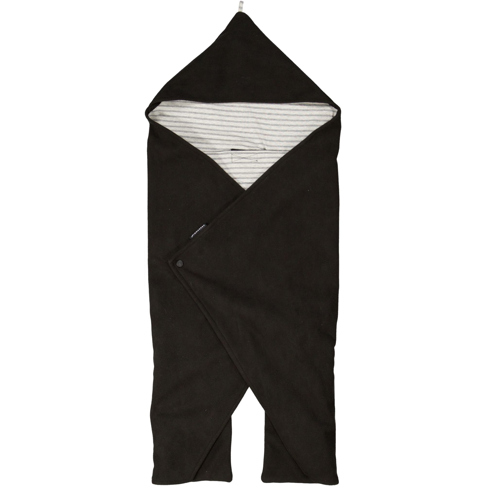 Wrap around fleece blanket Black