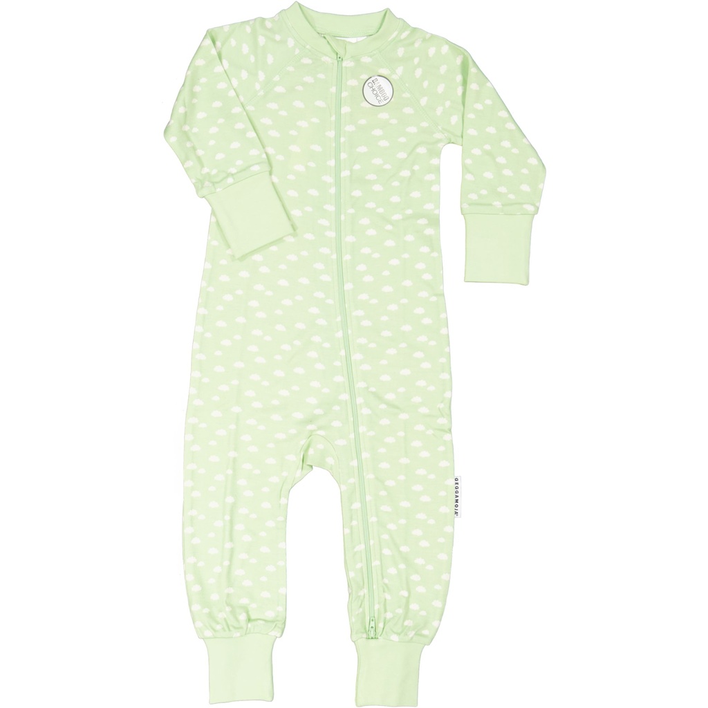Tvåvägs-zip Bambu Pyjamas Mint Moln