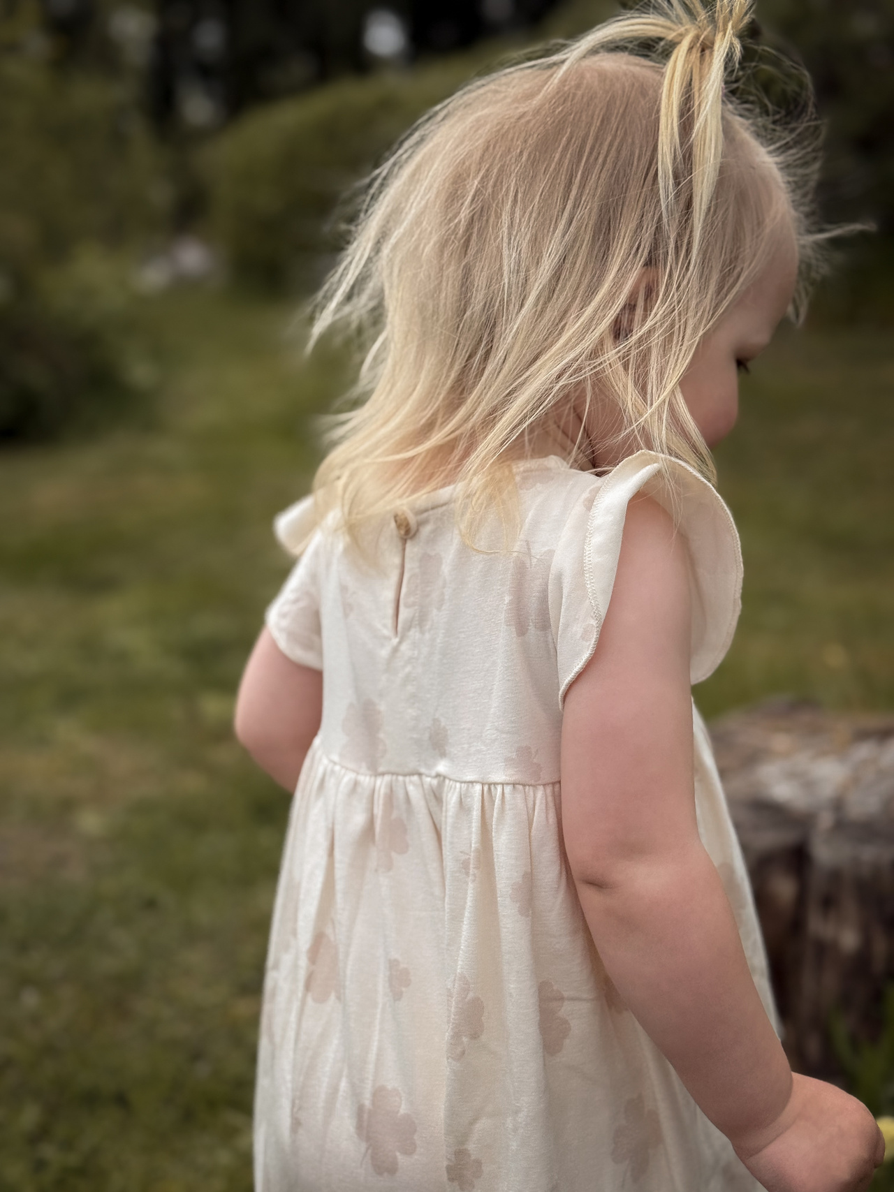 Bamboo Flounce dress Beige clover