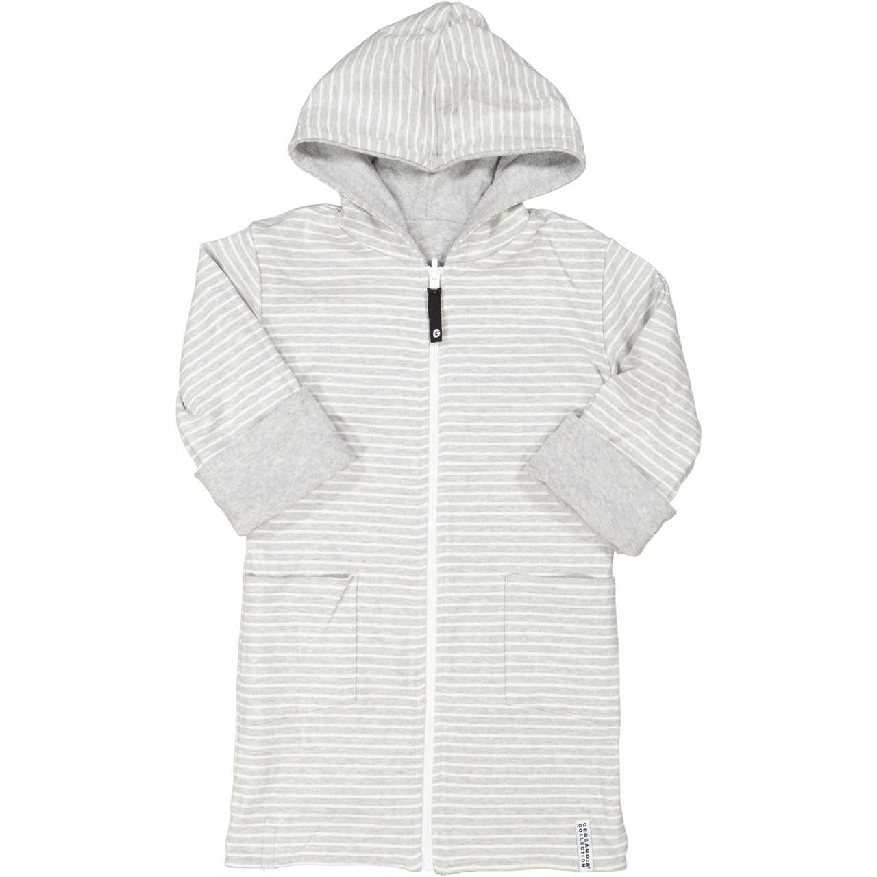 Kids- Bathrobe Classic Light grey stripe 98/104