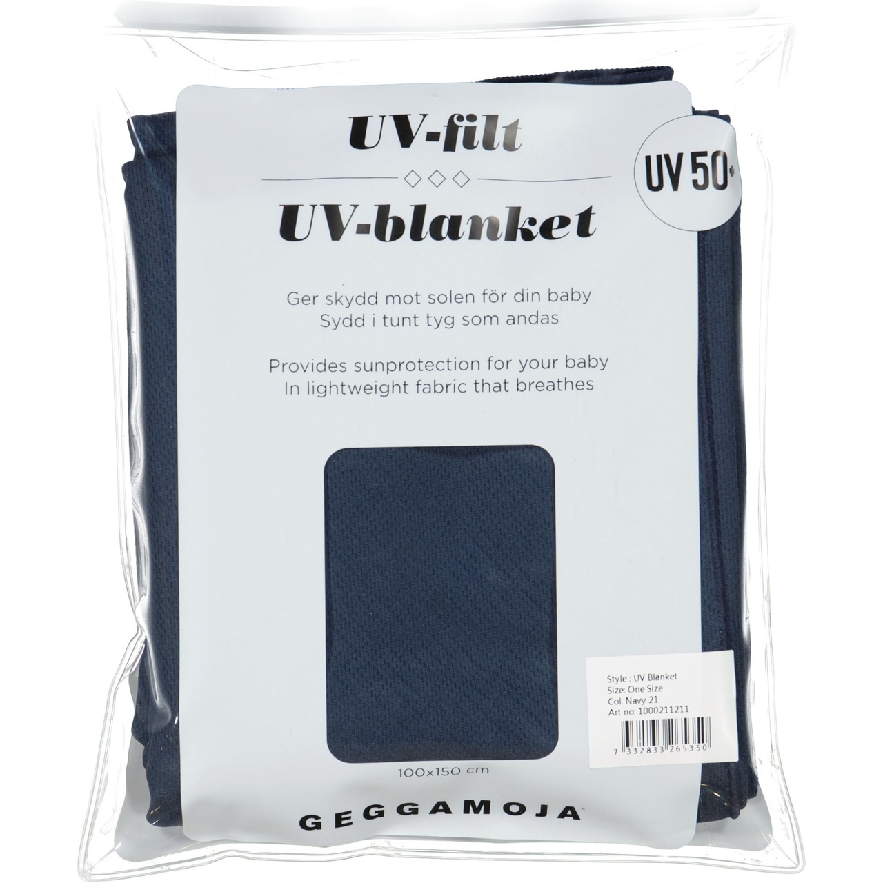 UV-Decke 50+  Navy blau