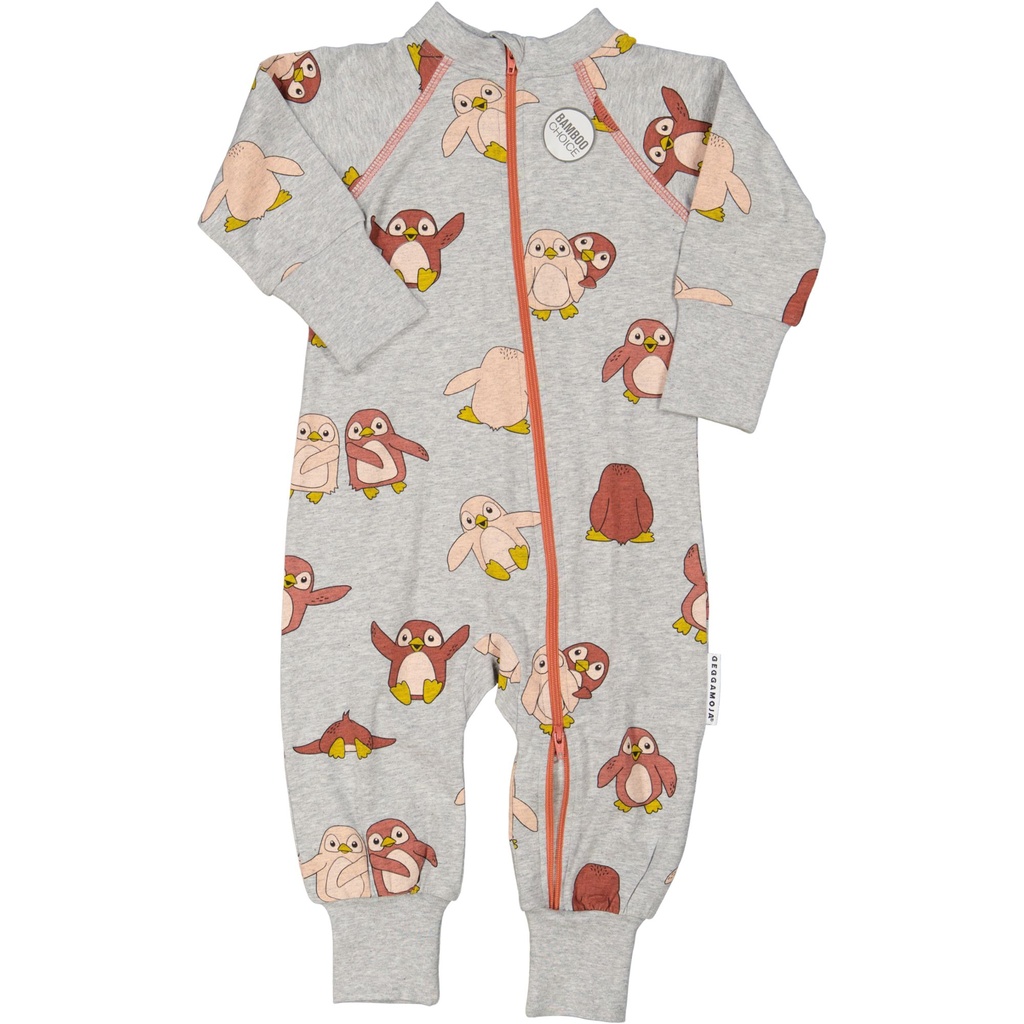 Tvåvägs- zip Bambu pyjamas Pingvin 74/80