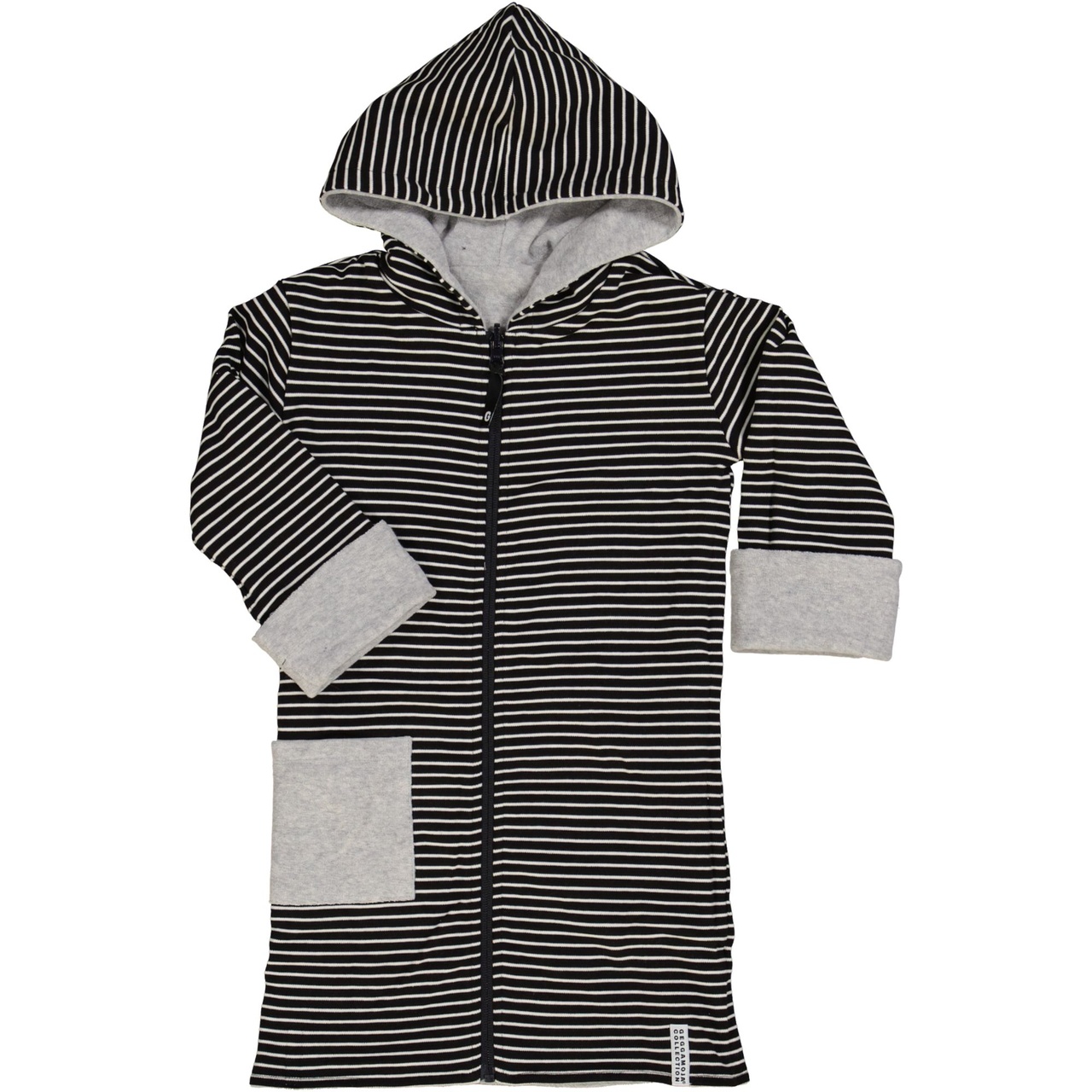 Bathrobe classic Teen Black/white  158/164