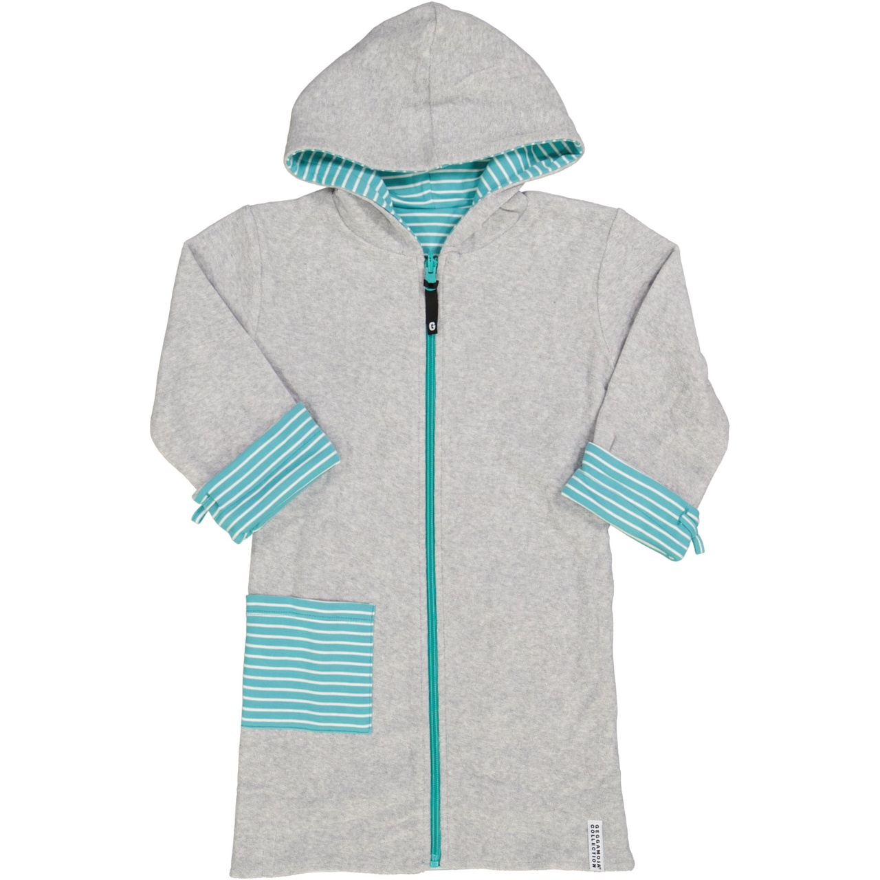 Bathrobe Classic D.Mint/white  74/80