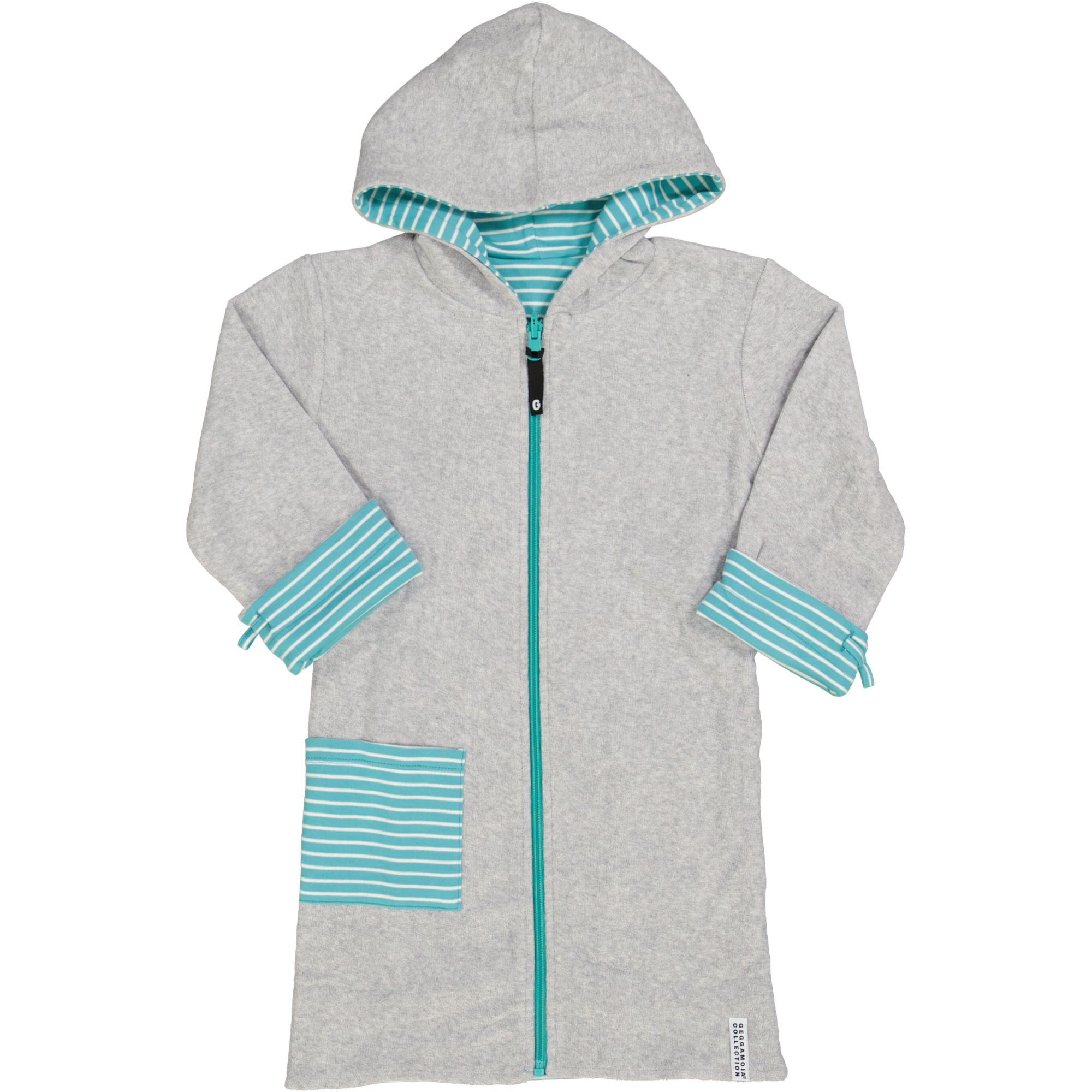 Bathrobe Classic D.Mint/white