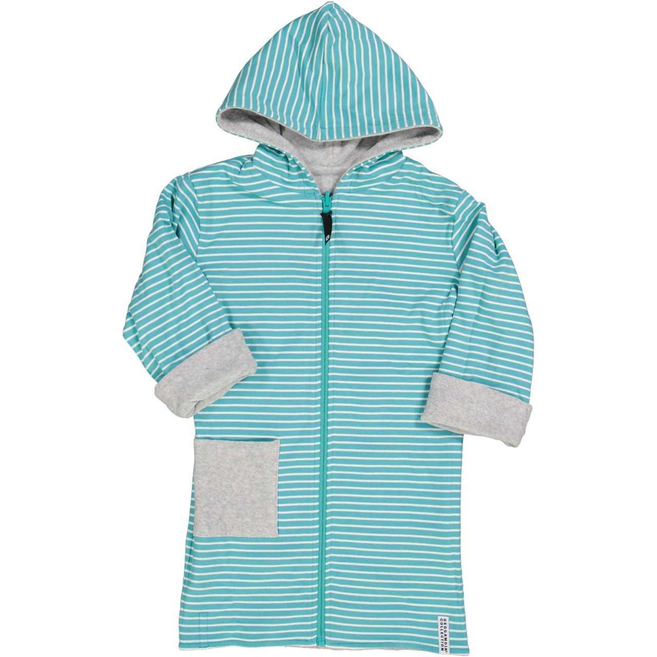 Bathrobe Classic D.Mint/white  74/80
