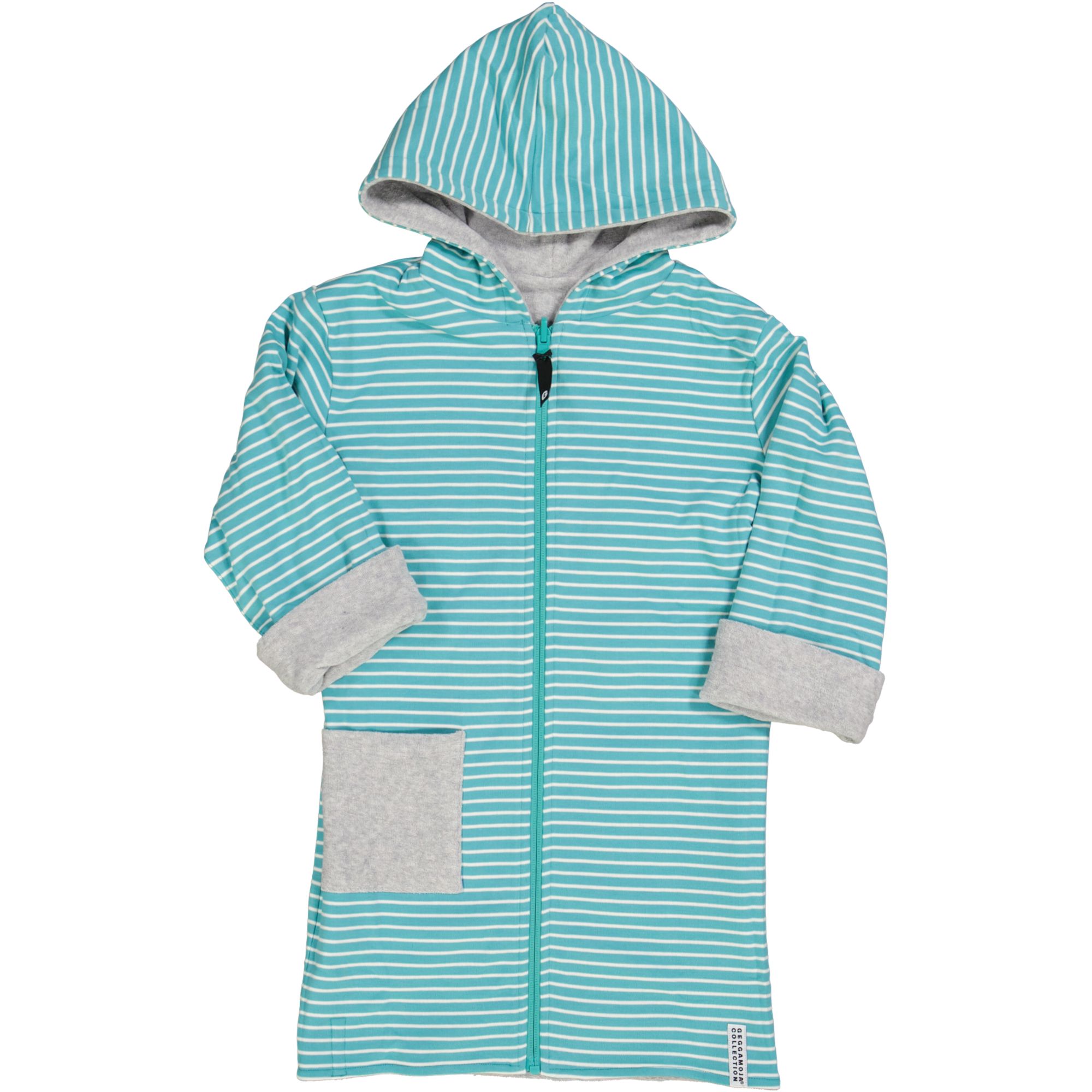Bathrobe Classic D.Mint/white