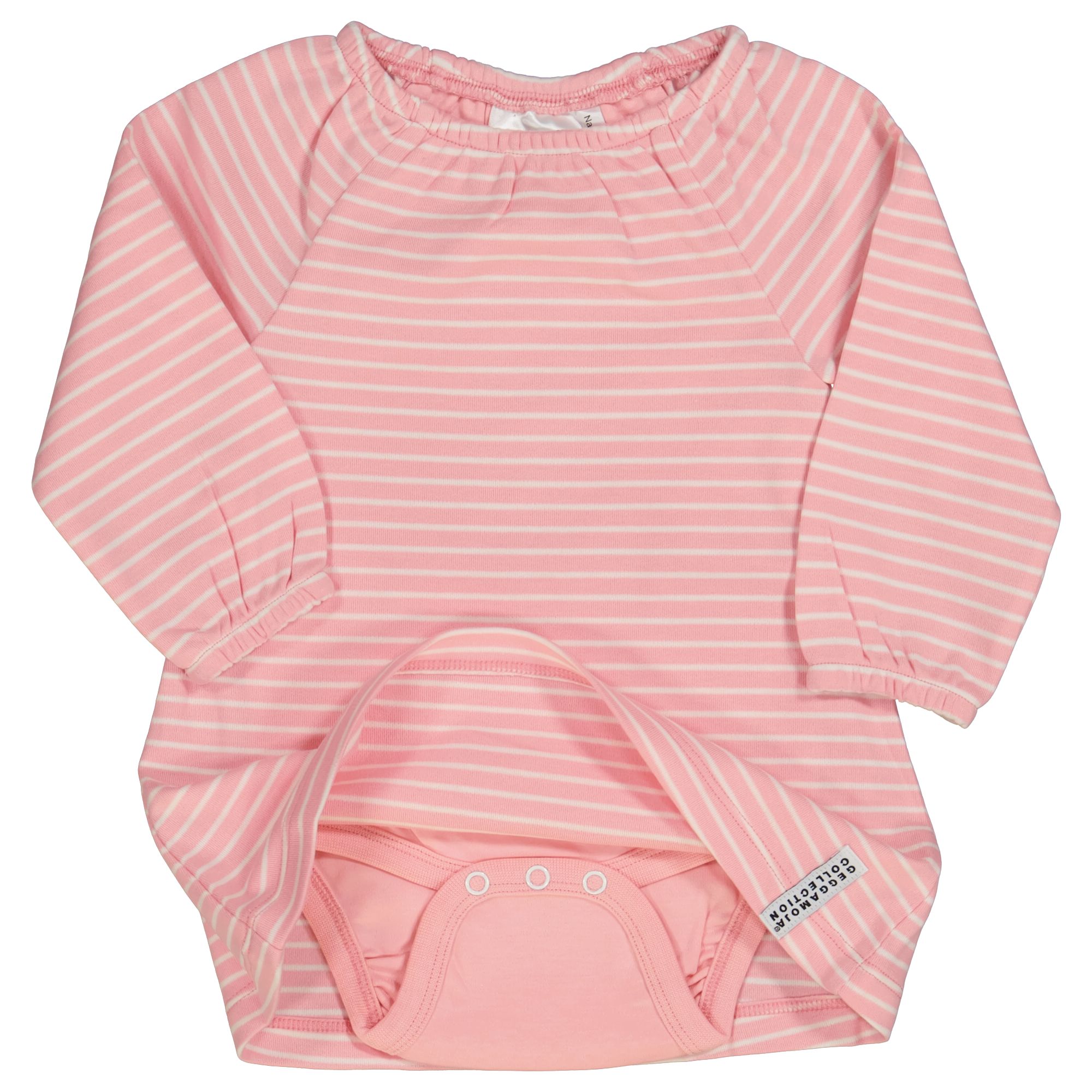 Singoallaklänning Classic Rosa/vit