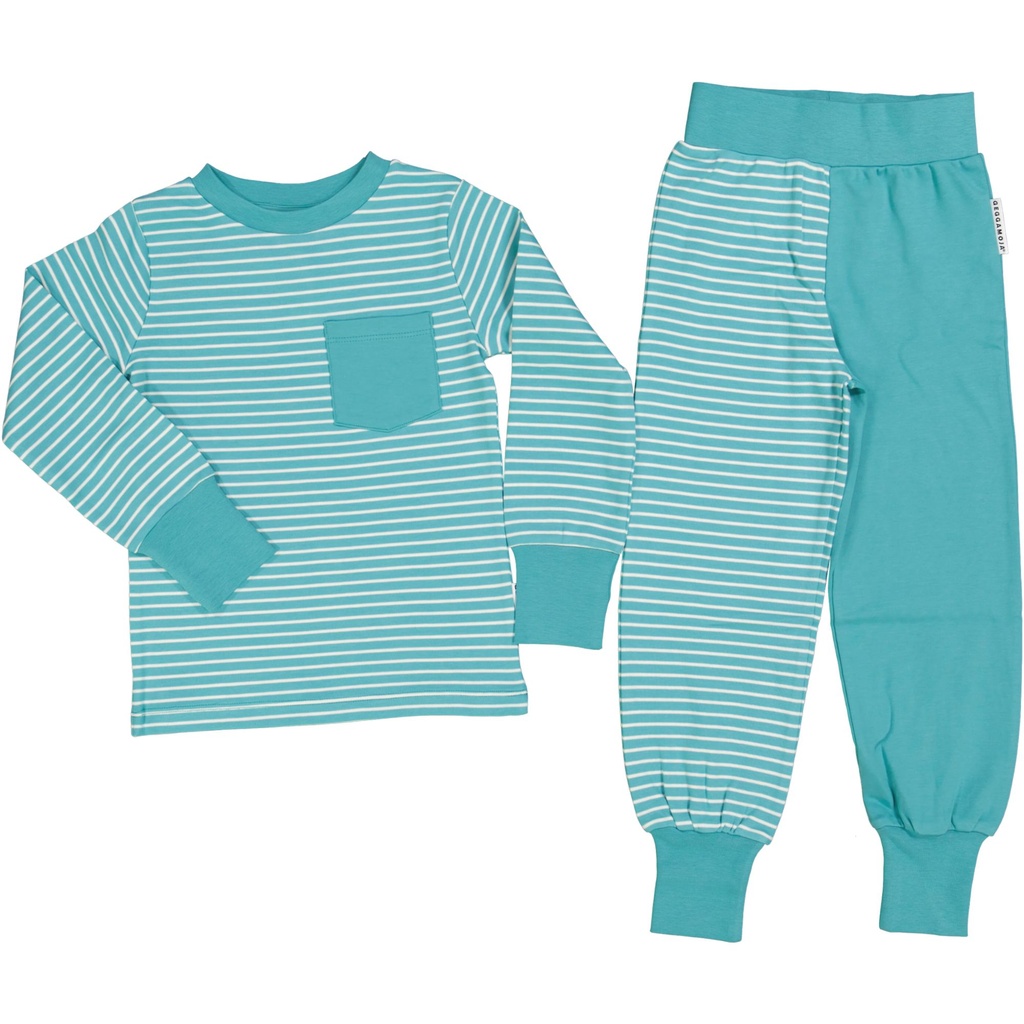 Tvådelad pyjamas Teen Classic Mint/vit 170