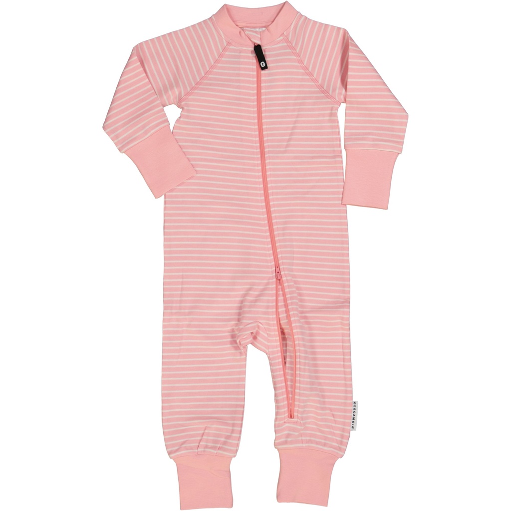 Tvåvägs-zip Pyjamas Classic Rosa/vit 86/92