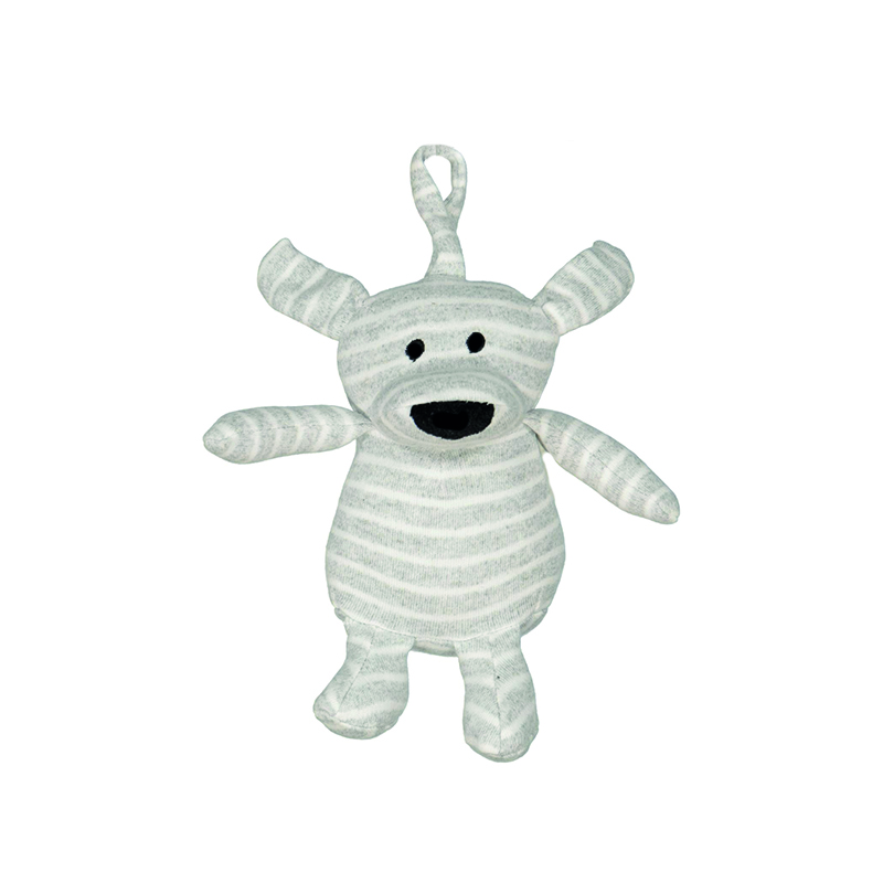 Mini Doddi toy L.grey mel/white