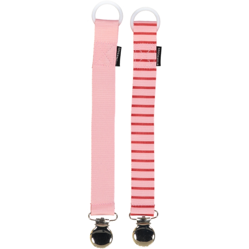 Pacifier holder 2-pack Pink/Red