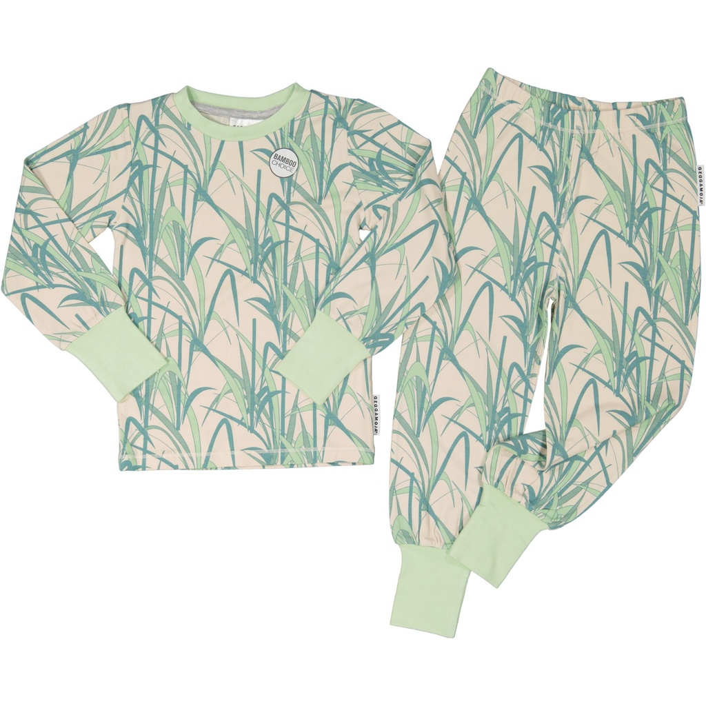 Bambu Tvådelad pyjamas Sjögräs 110/116