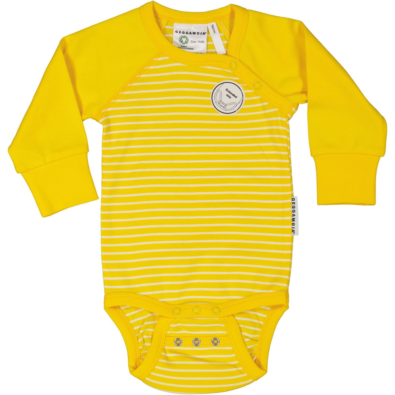 Body L.S Yellow/white  62/68