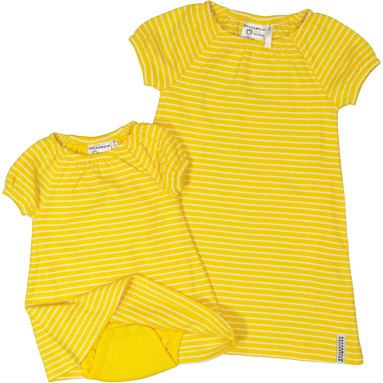 Singoalla dress Yellow/white  74/80
