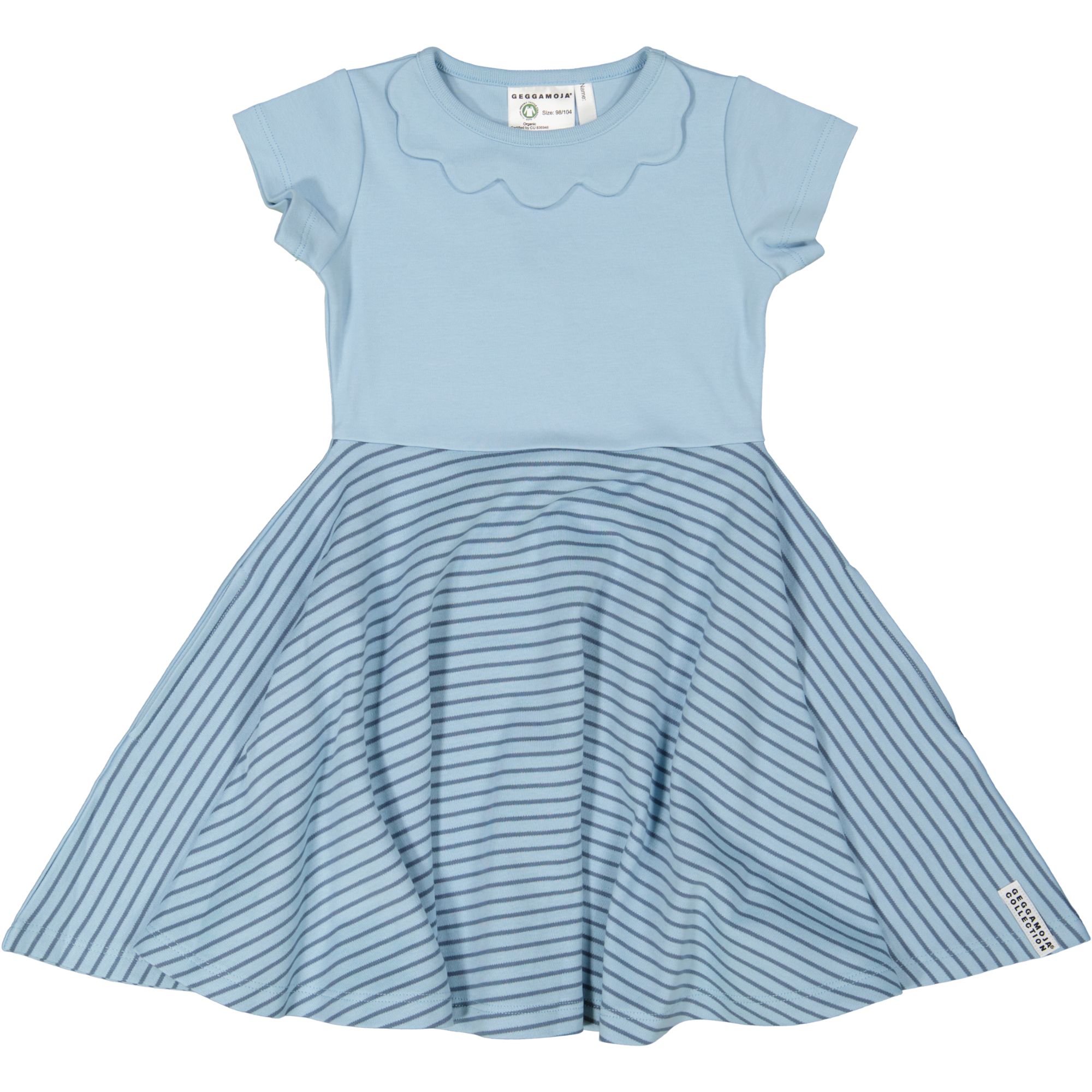 Flared dress L.blue/blue 14