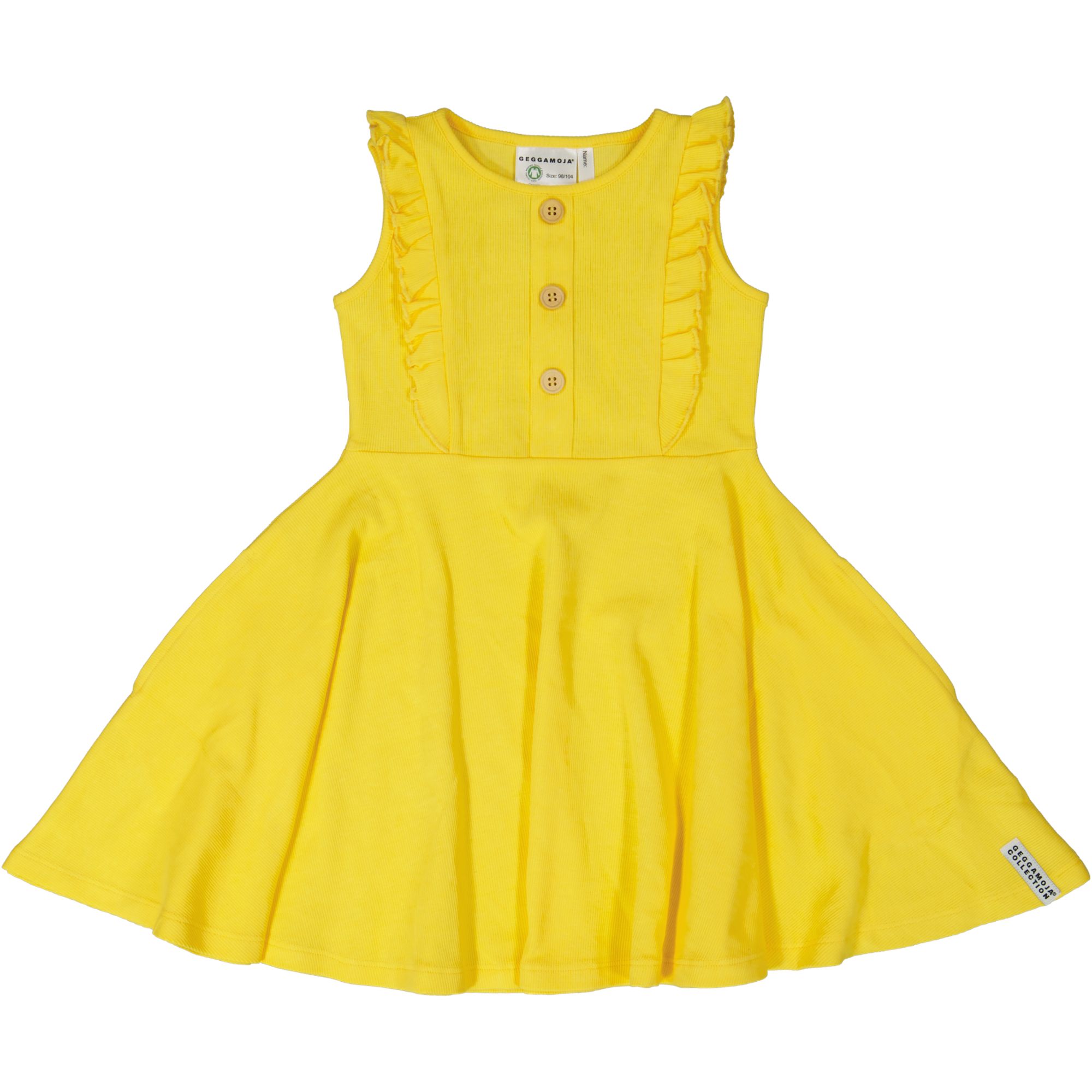 Summer flounce dress Yellow 04