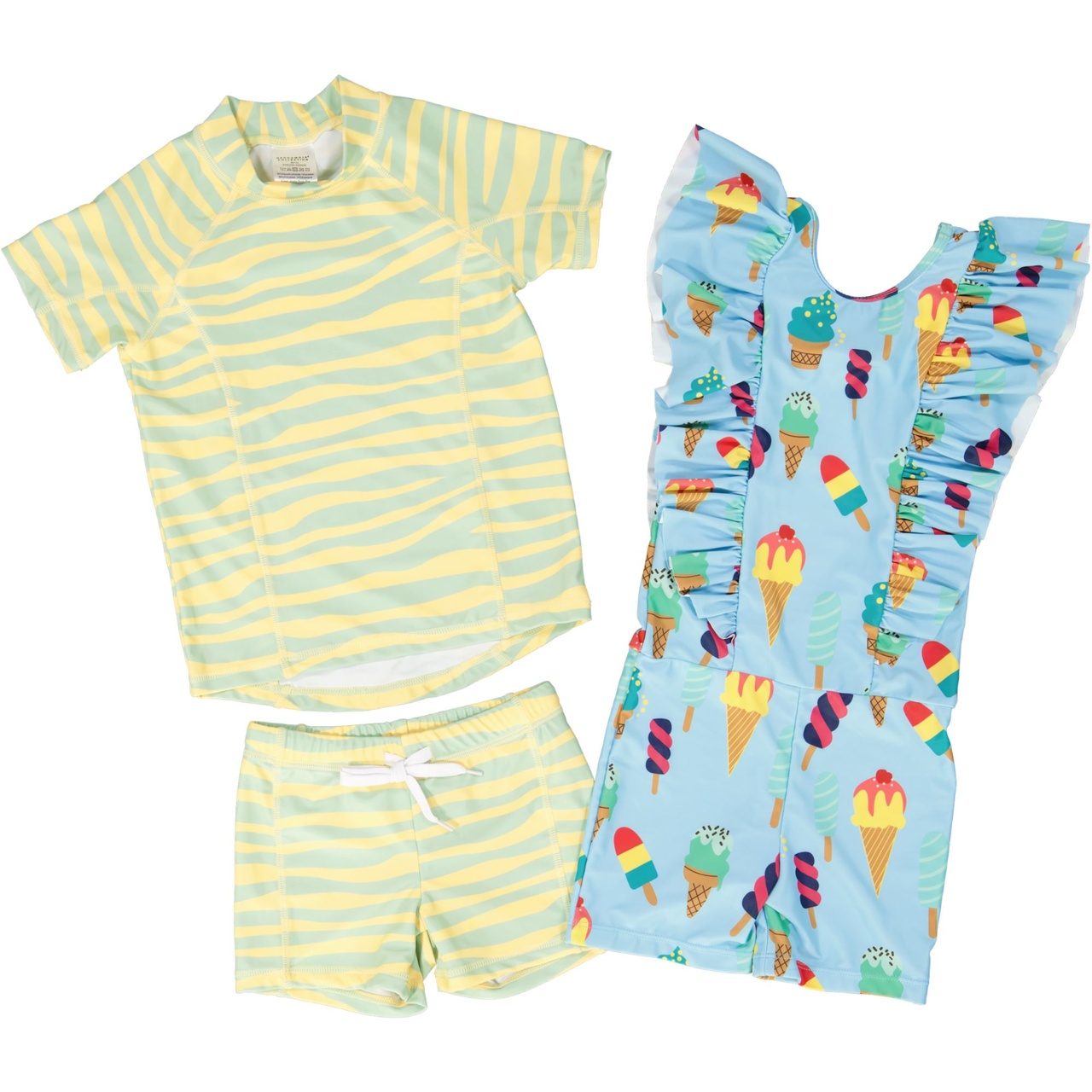UV- Flounce suit Ice Cream  146/152