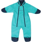 Windfleece overall Grey mel/turq