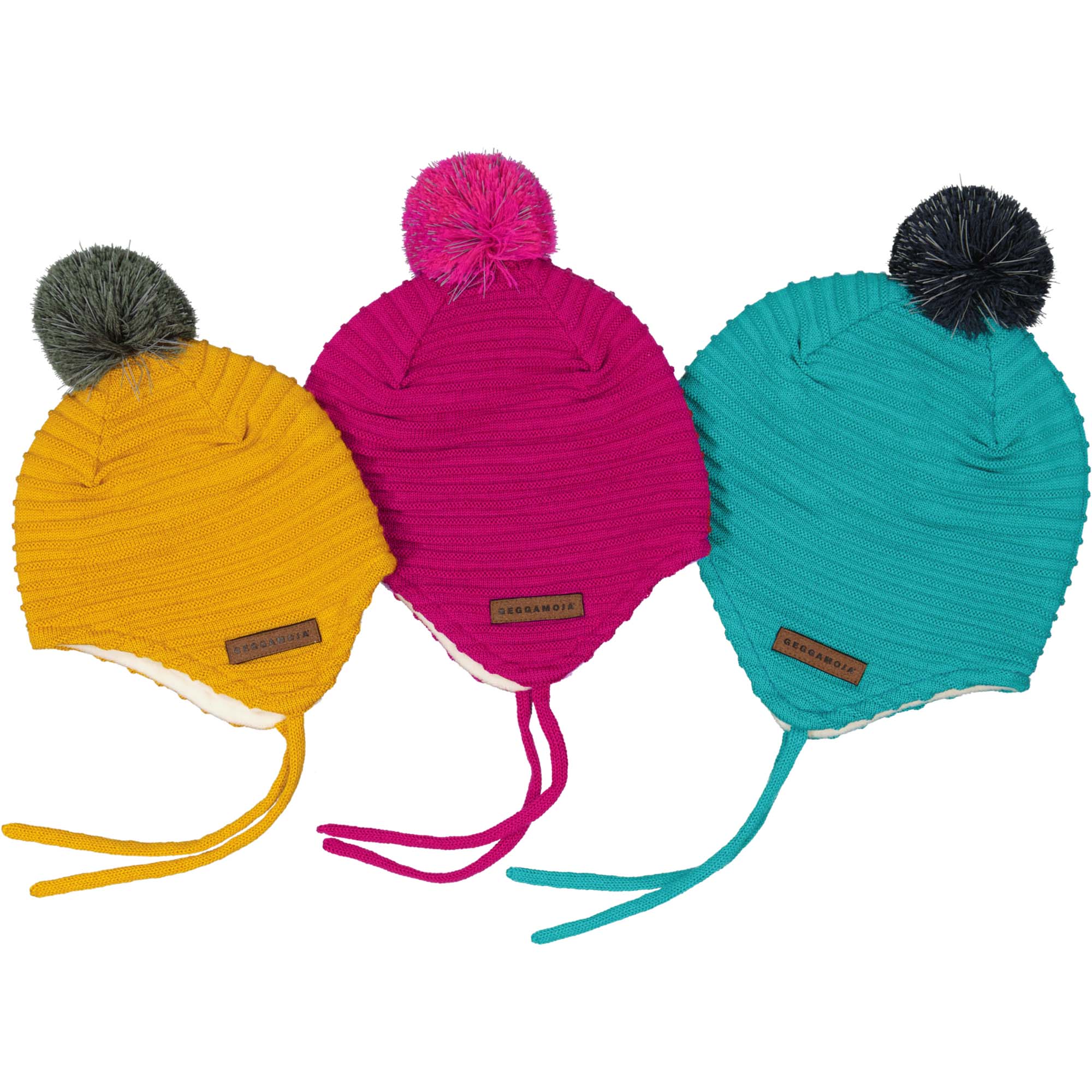 Knitted helmet hat Turquoise