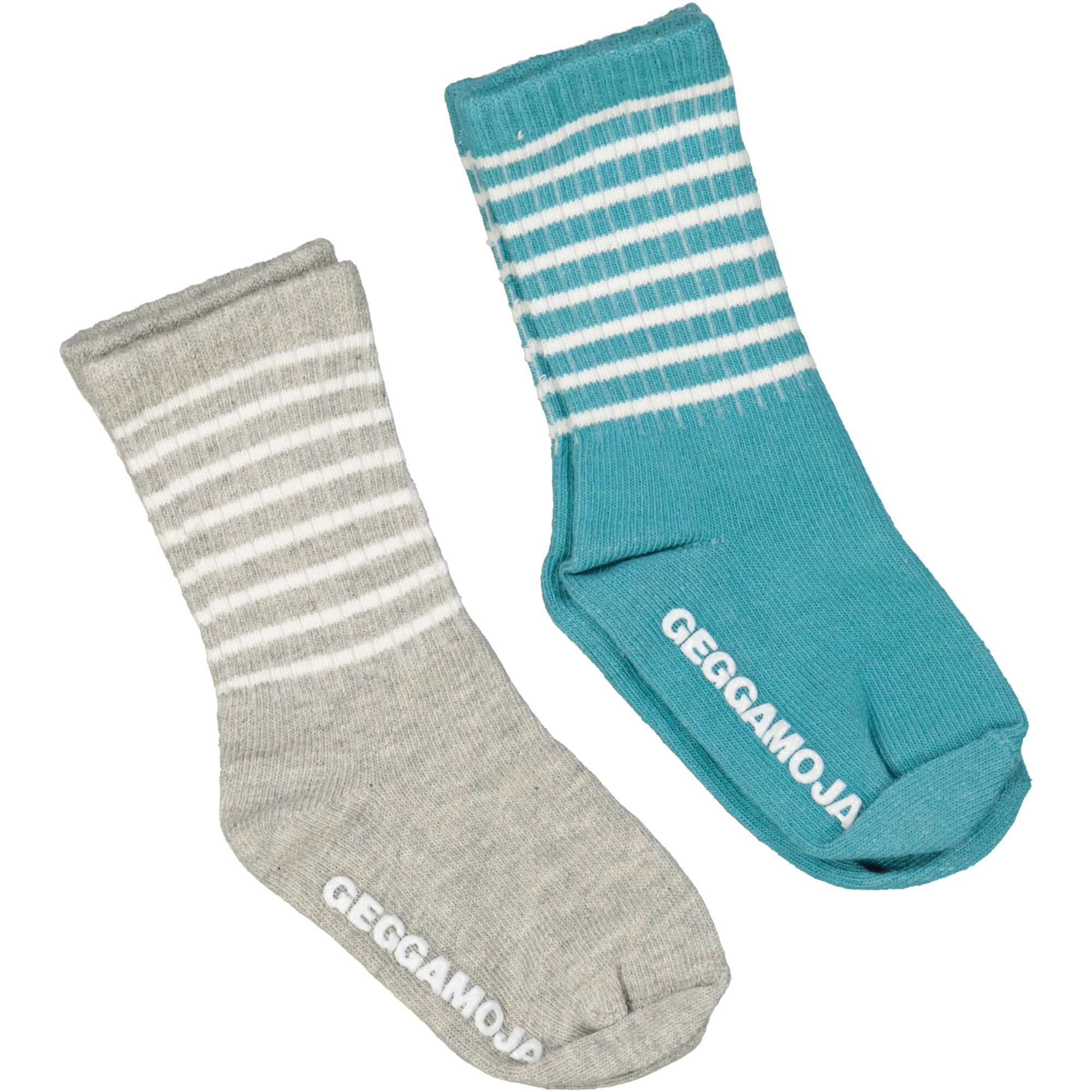 Antislip Sock Classic 2 Pack D.Mint/white