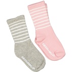 Antislip Sock Classic 2 Pack Pink/white  16-18