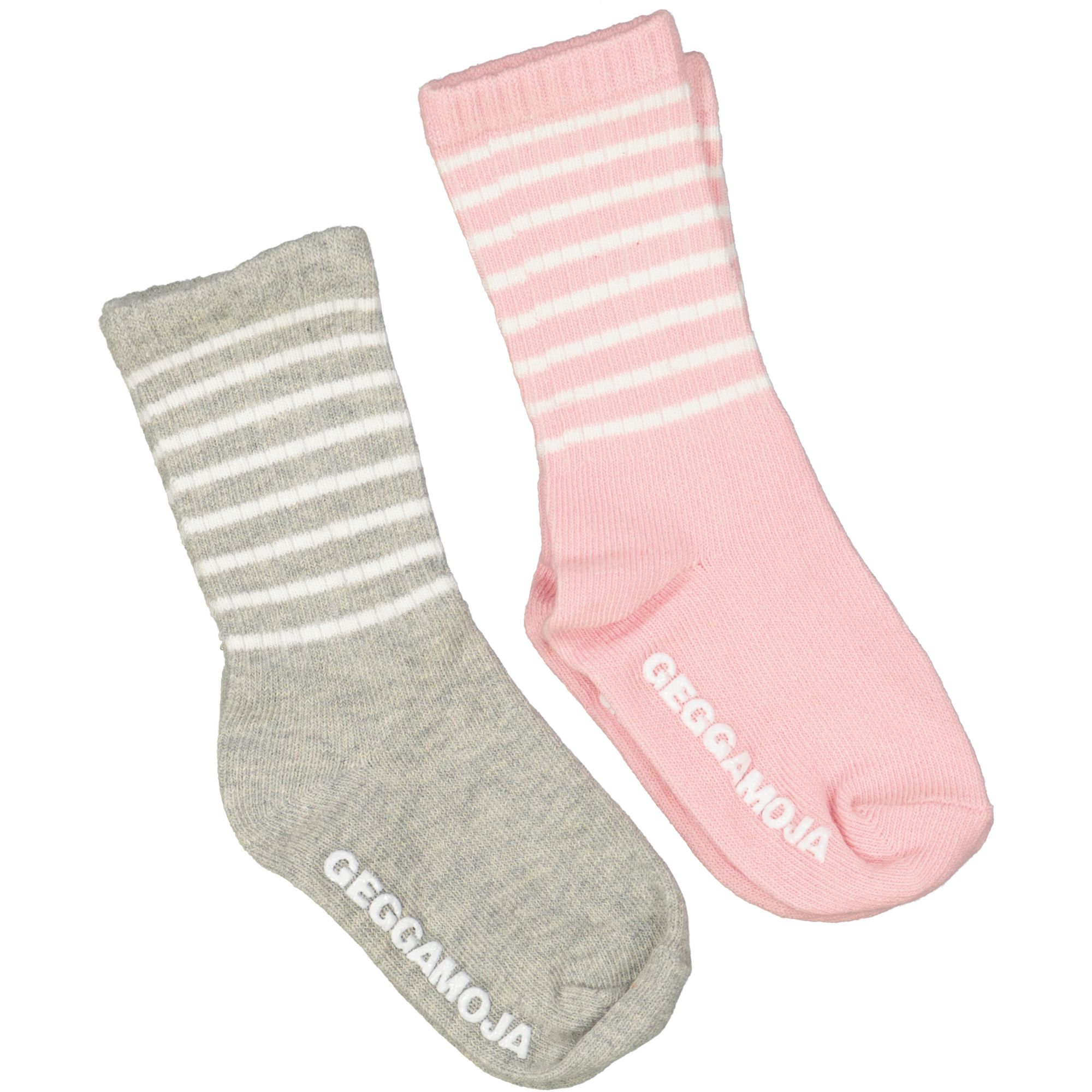 Antislip Sock Classic 2 Pack Pink/white