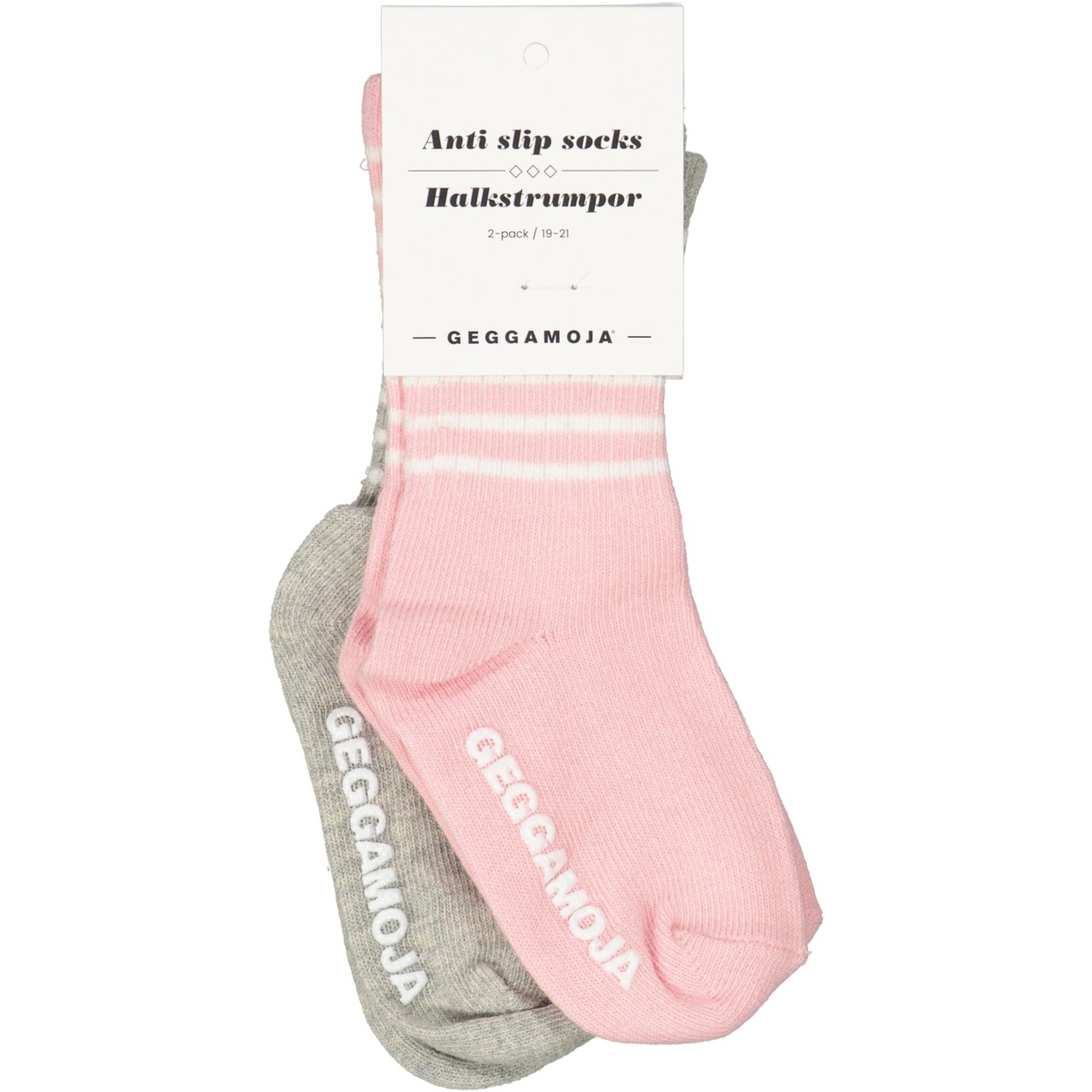 Antihalkstrumpor Classic 2 Pack Rosa/vit